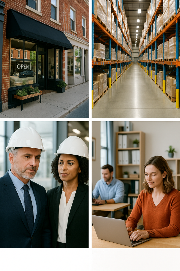 Collage of small businesses