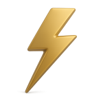 Golden Lightning Bolt