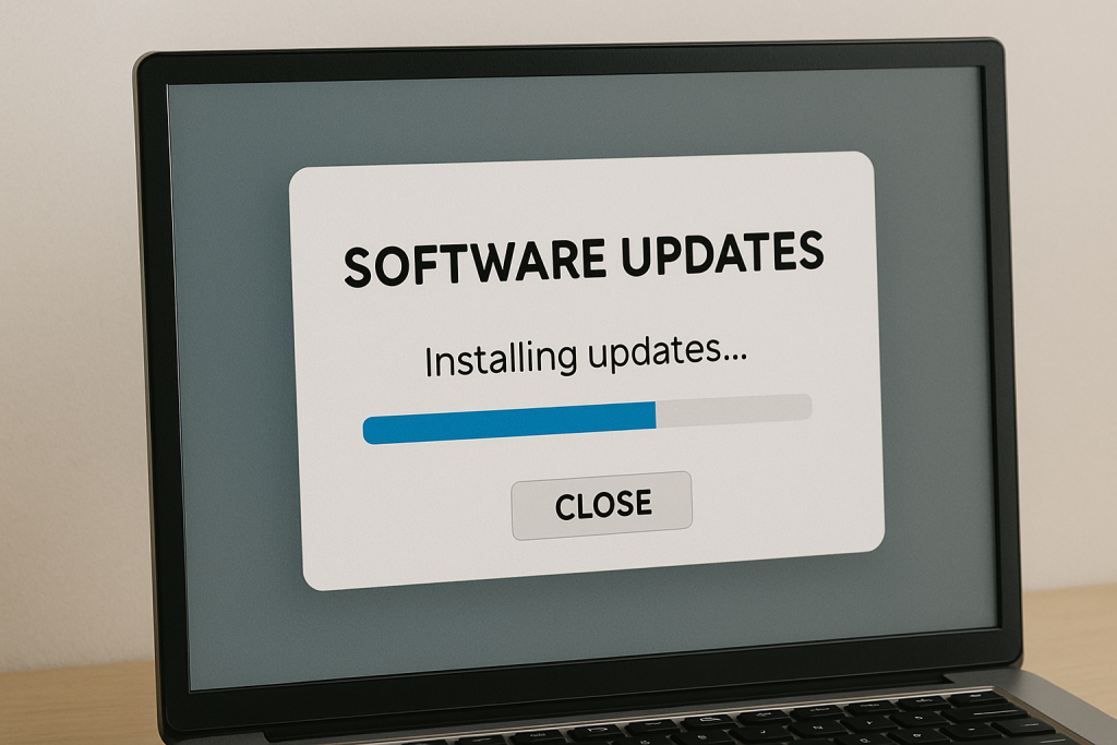 Software Updates screen on laopto